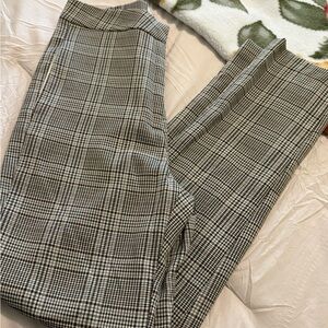 Tailored Plaid Pants- Black & White